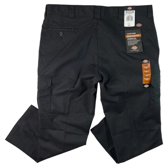 Dickies Mens 42x30 CARGO PANTS Regular Fit Straight Leg Black Twill work utility - Picture 12 of 16